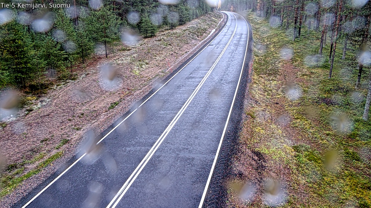 Weather Camera Image Väg 5 Kemi träsk, Suomu, Kemijärvi, Lappi