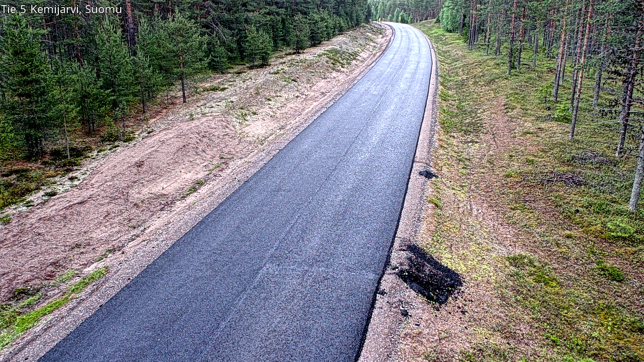 Weather Camera Image Väg 5 Kemi träsk, Suomu, Kemijärvi, Lappi