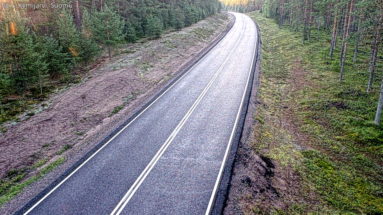Weather Camera Image Road 5 Kemijärvi, Suomu, Kemijärvi, Lappi