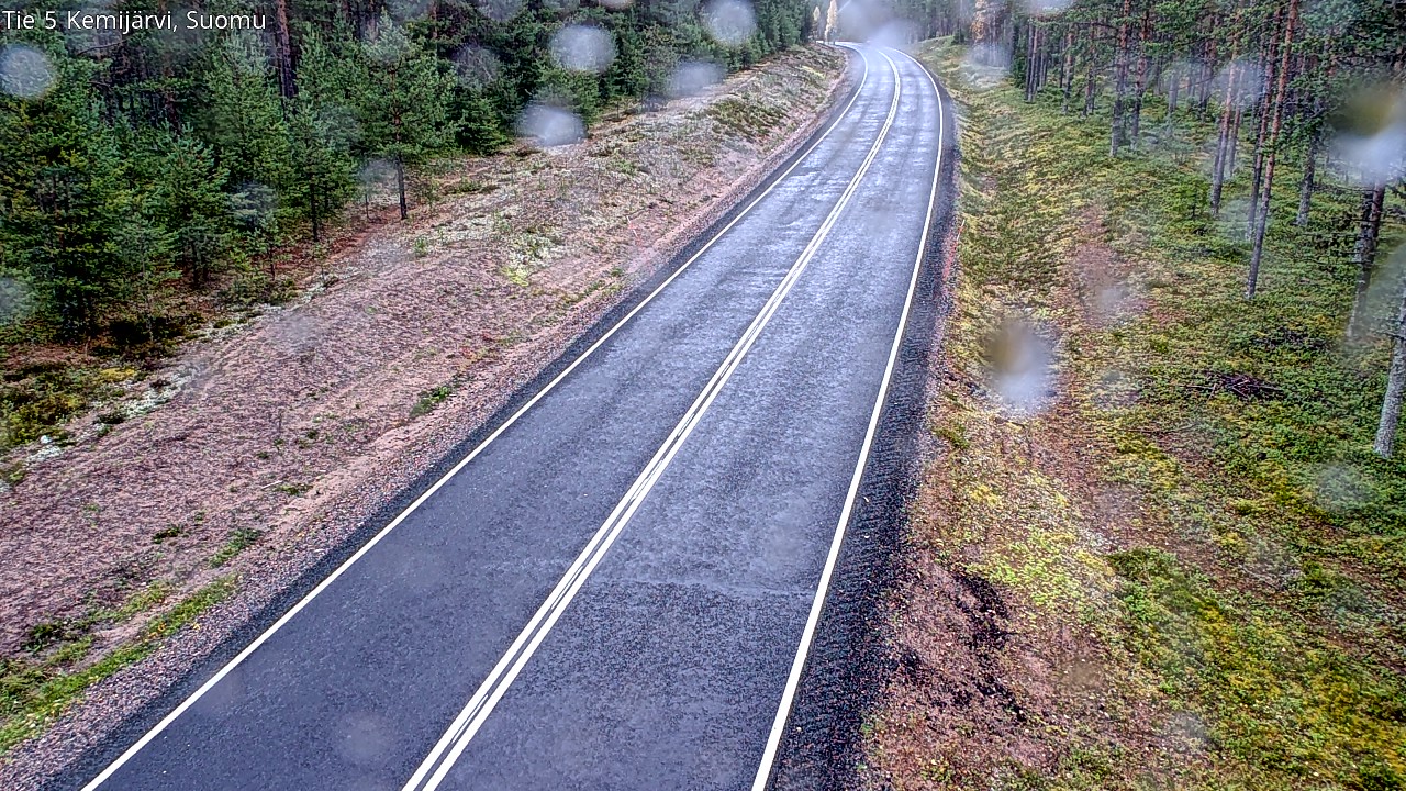 Weather Camera Image Väg 5 Kemi träsk, Suomu, Kemijärvi, Lappi