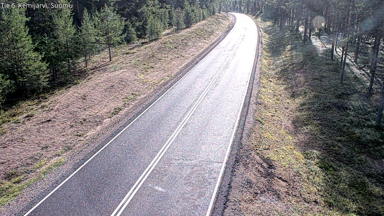 Weather Camera Image Väg 5 Kemi träsk, Suomu, Kemijärvi, Lappi