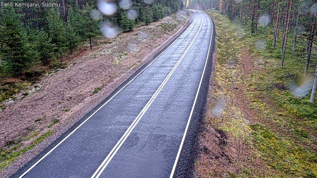 Weather Camera Image Väg 5 Kemi träsk, Suomu, Kemijärvi, Lappi