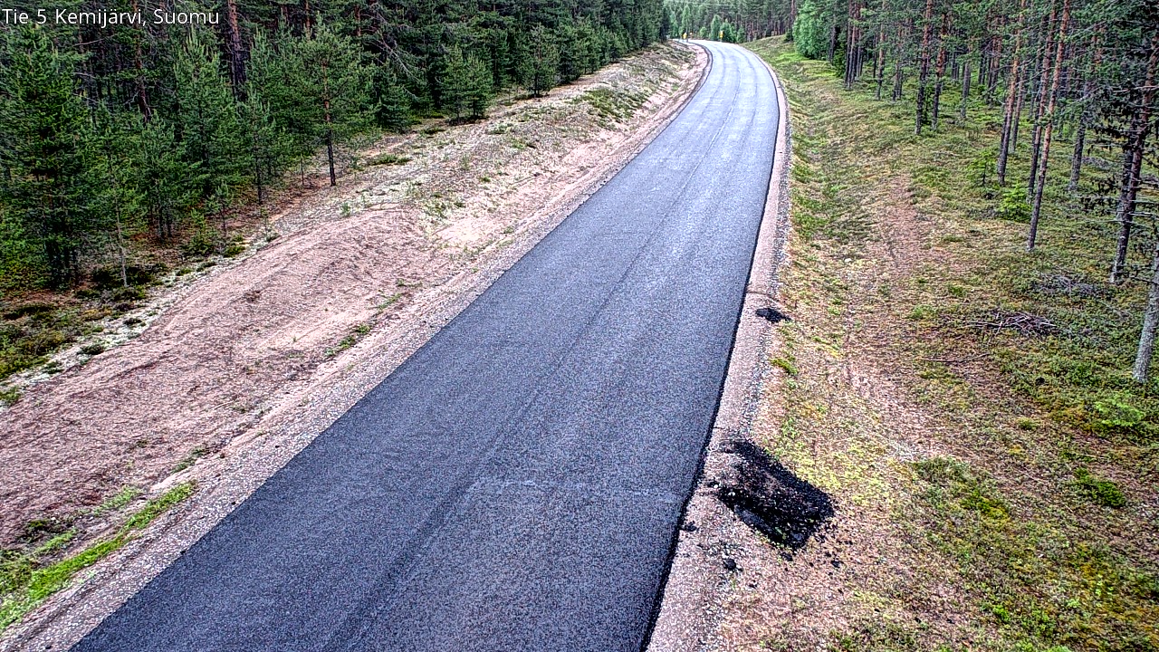 Weather Camera Image Väg 5 Kemi träsk, Suomu, Kemijärvi, Lappi