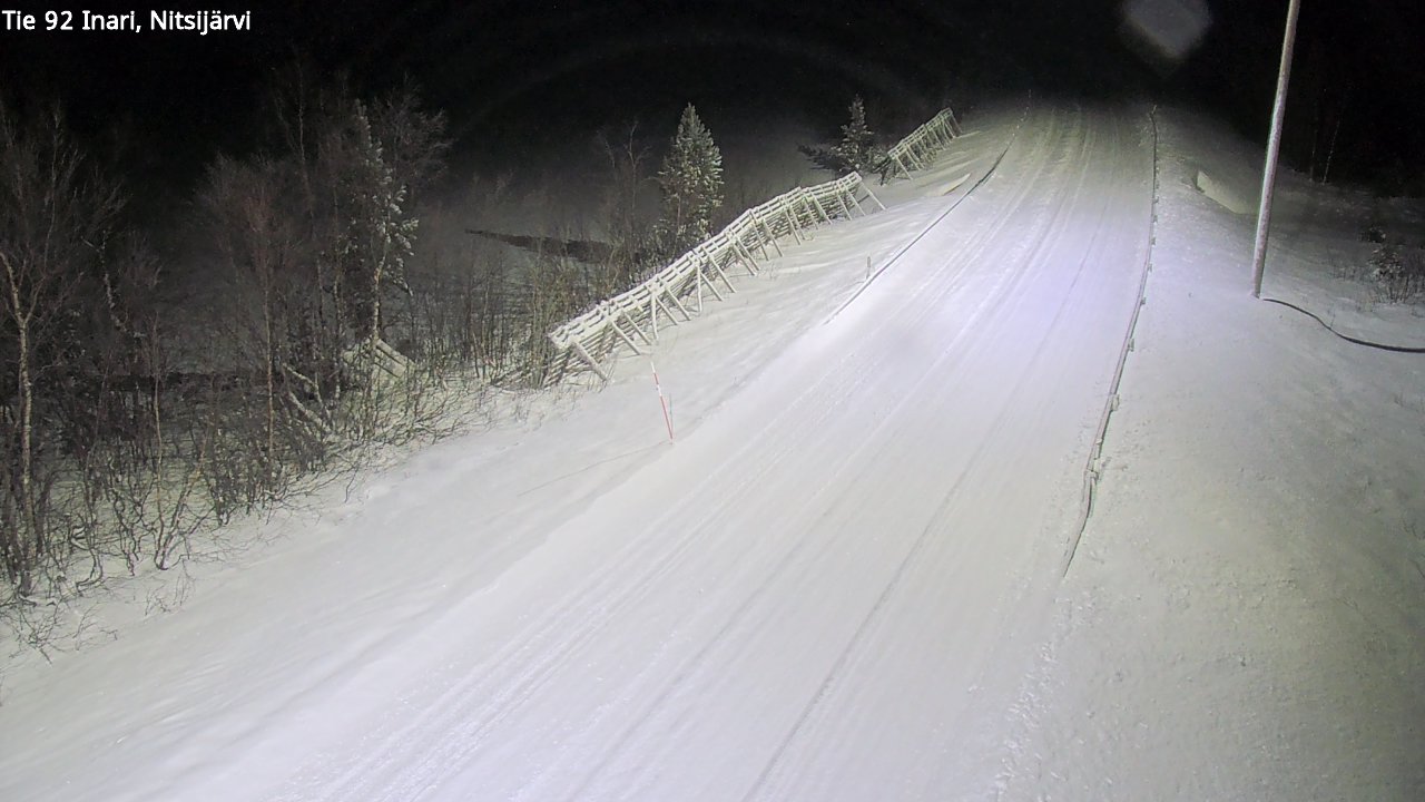 Weather Camera Image Road 92 Inari, Nitsijärvi, Inari, Lappi