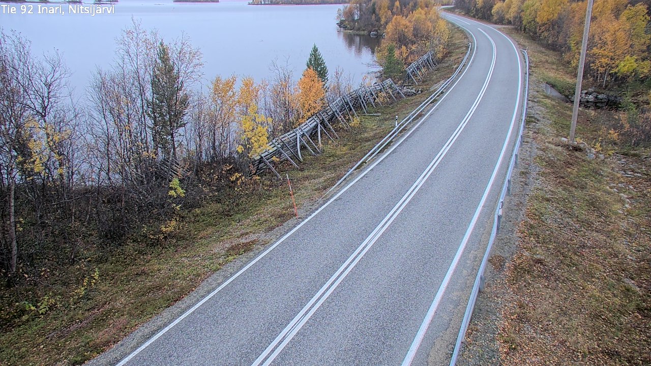 Kelikamerat Kuva Tie 92 Inari, Nitsijärvi, Inari, Lappi