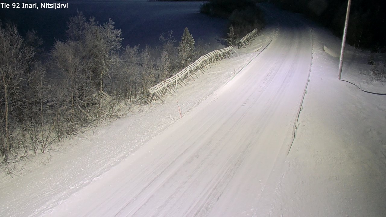 Weather Camera Image Väg 92 Enare, Nitsijärvi, Inari, Lappi