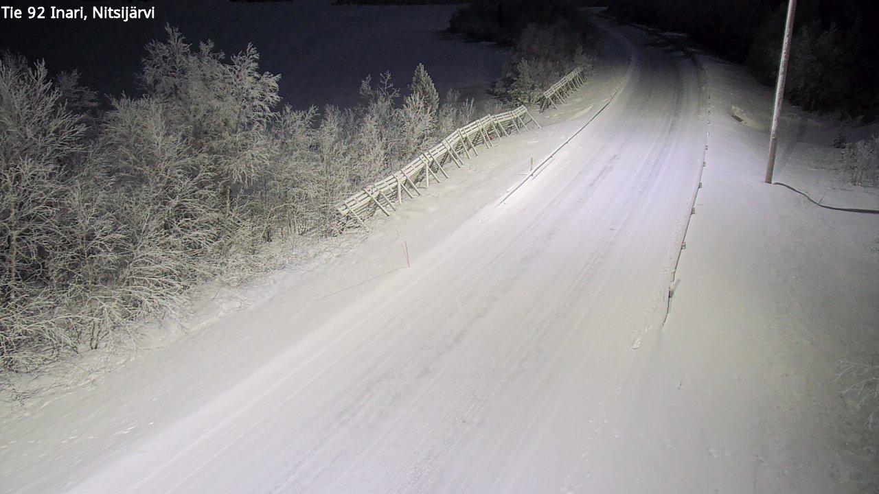Kelikamerat Kuva Tie 92 Inari, Nitsijärvi, Inari, Lappi
