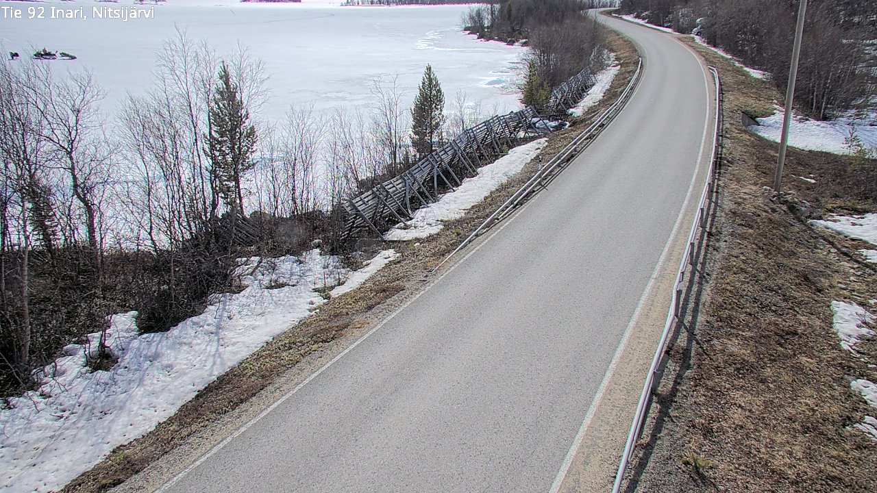 Weather Camera Image Road 92 Inari, Nitsijärvi, Inari, Lappi