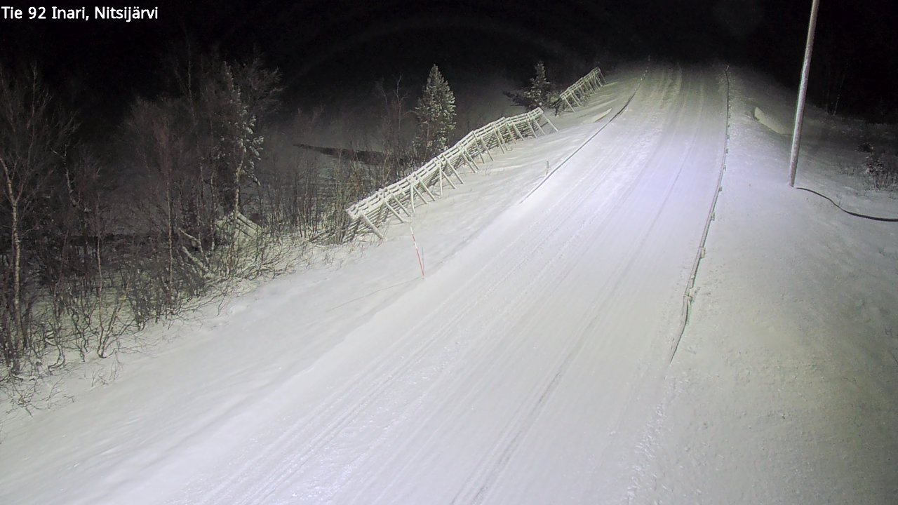 Weather Camera Image Road 92 Inari, Nitsijärvi, Inari, Lappi