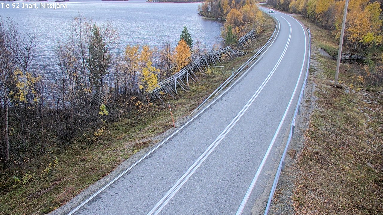 Kelikamerat Kuva Tie 92 Inari, Nitsijärvi, Inari, Lappi