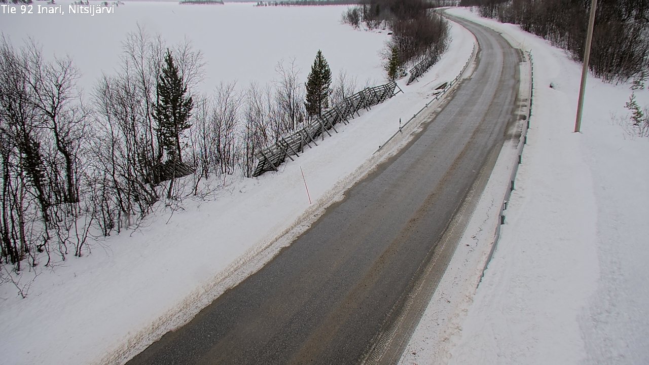 Weather Camera Image Väg 92 Enare, Nitsijärvi, Inari, Lappi