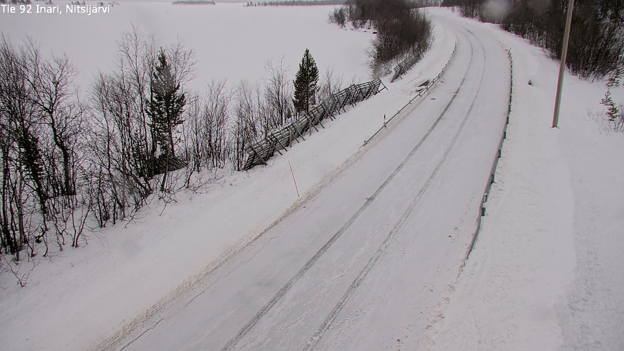 Kelikamerat Kuva Tie 92 Inari, Nitsijärvi, Inari, Lappi