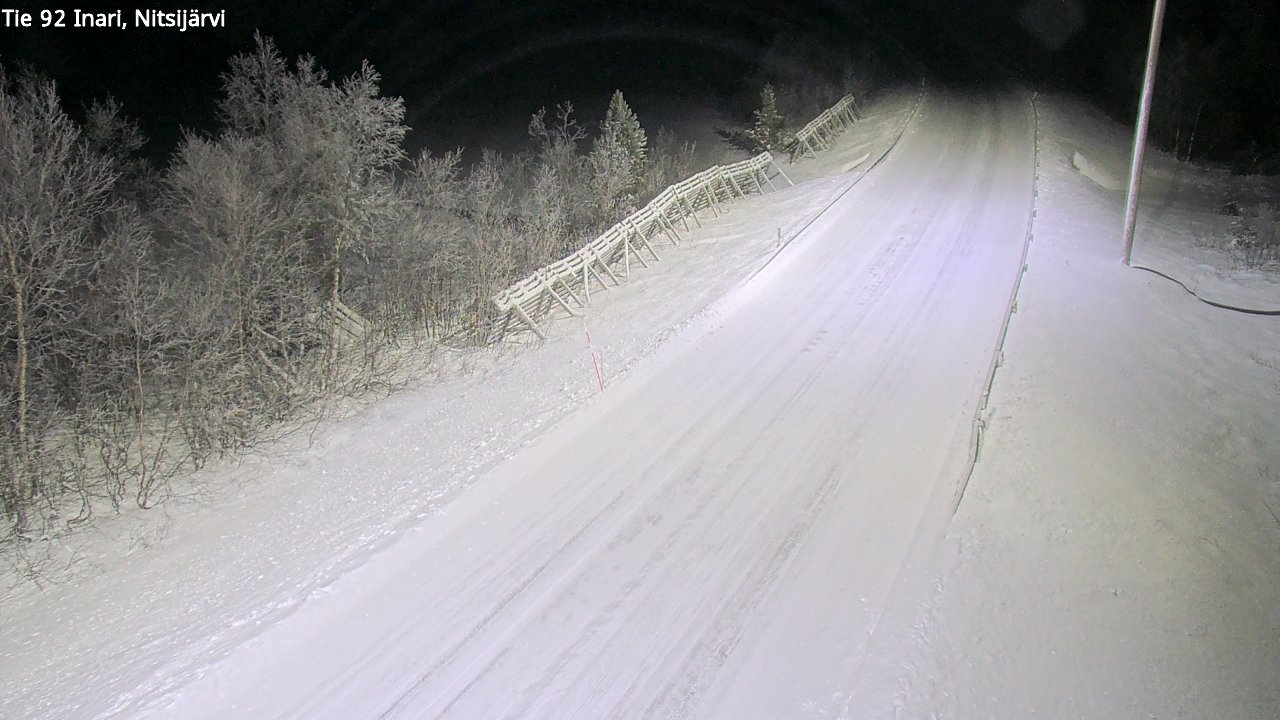 Weather Camera Image Väg 92 Enare, Nitsijärvi, Inari, Lappi
