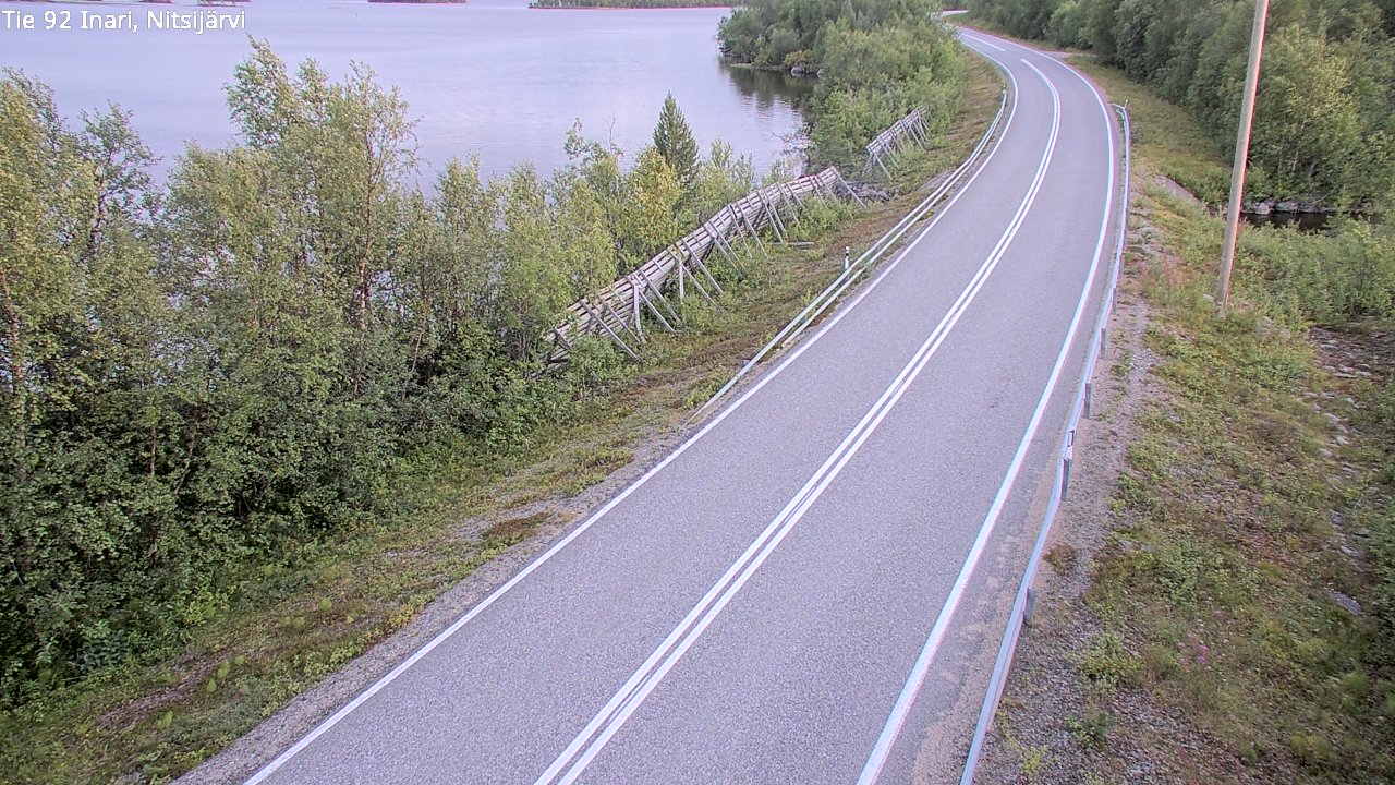 Kelikamerat Kuva Tie 92 Inari, Nitsijärvi, Inari, Lappi