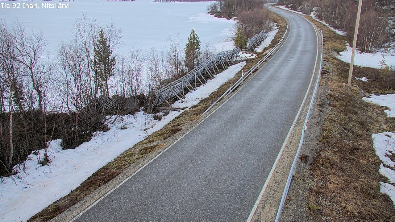 Weather Camera Image Road 92 Inari, Nitsijärvi, Inari, Lappi