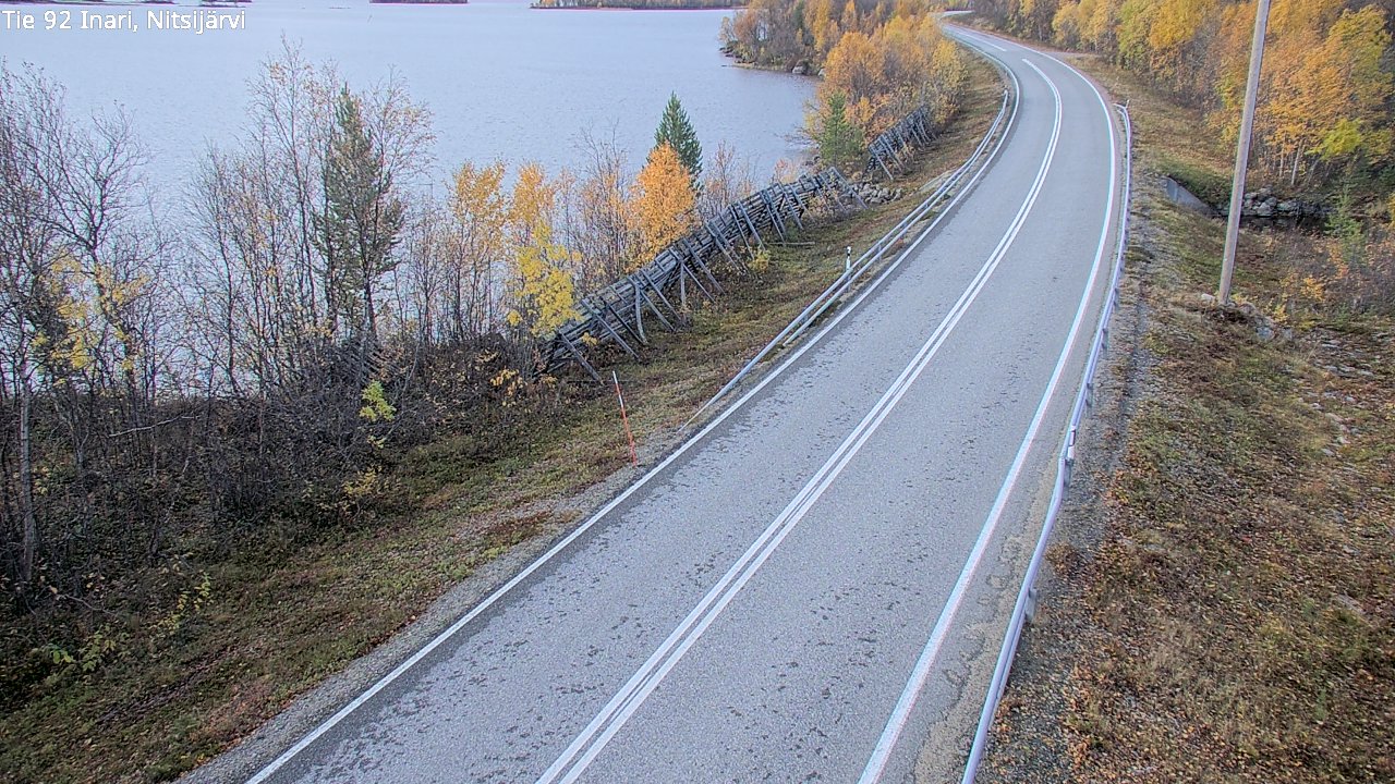 Kelikamerat Kuva Tie 92 Inari, Nitsijärvi, Inari, Lappi
