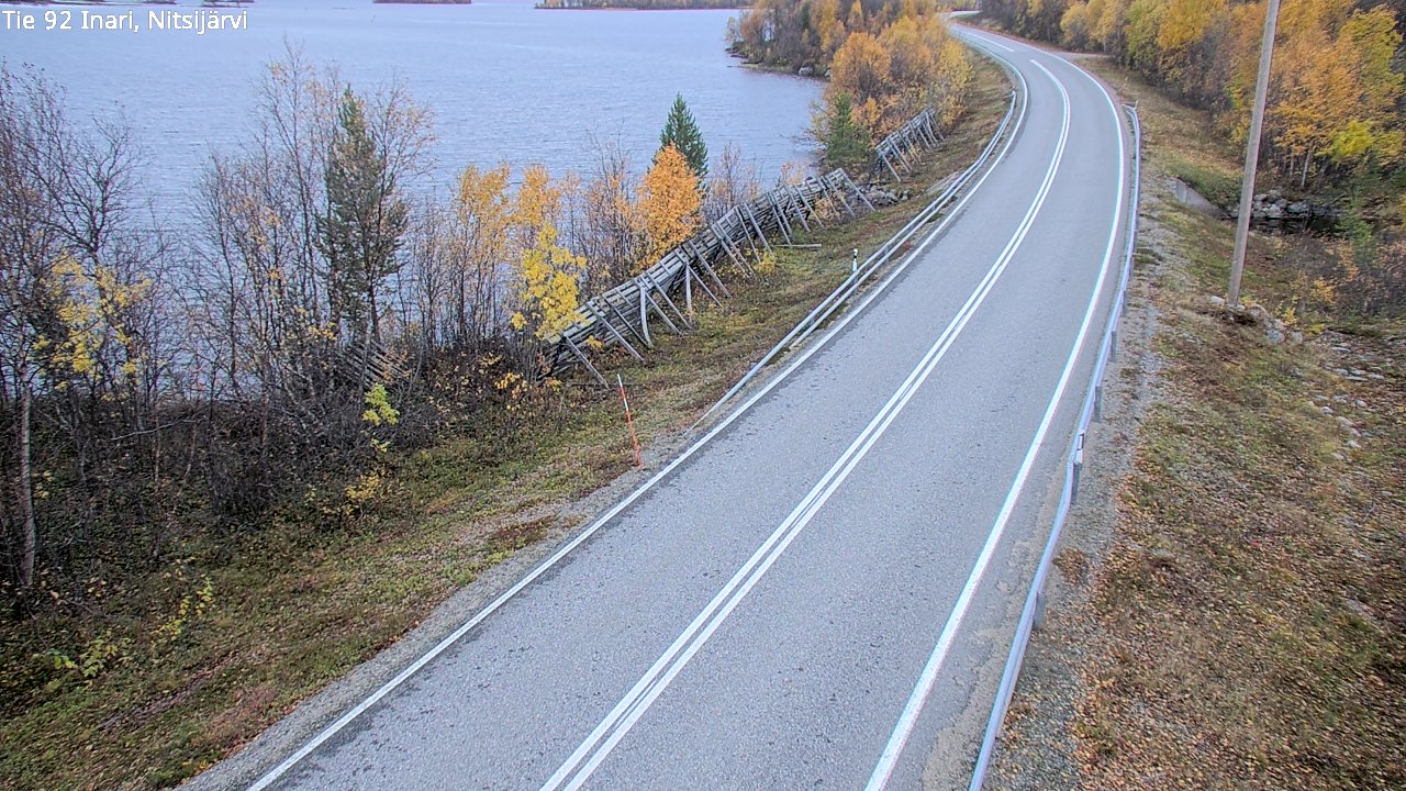 Kelikamerat Kuva Tie 92 Inari, Nitsijärvi, Inari, Lappi