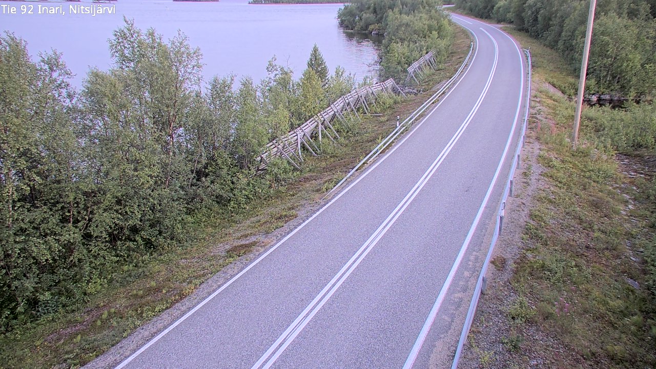Kelikamerat Kuva Tie 92 Inari, Nitsijärvi, Inari, Lappi
