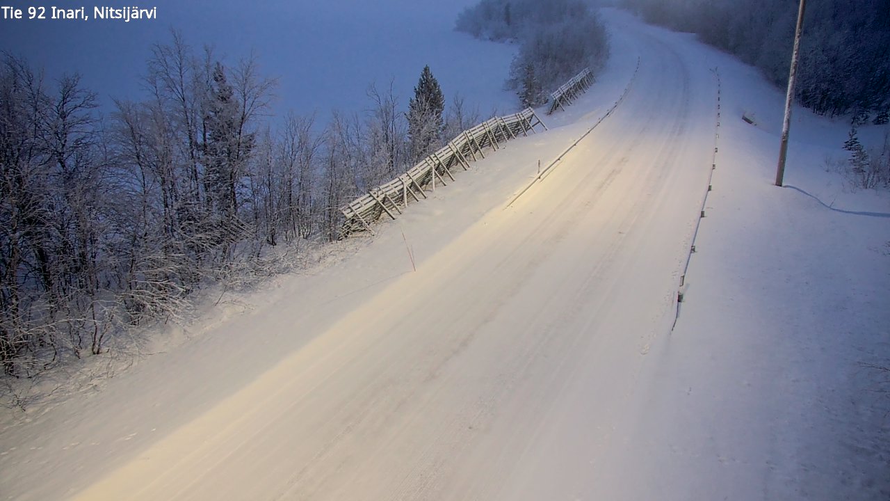 Kelikamerat Kuva Tie 92 Inari, Nitsijärvi, Inari, Lappi