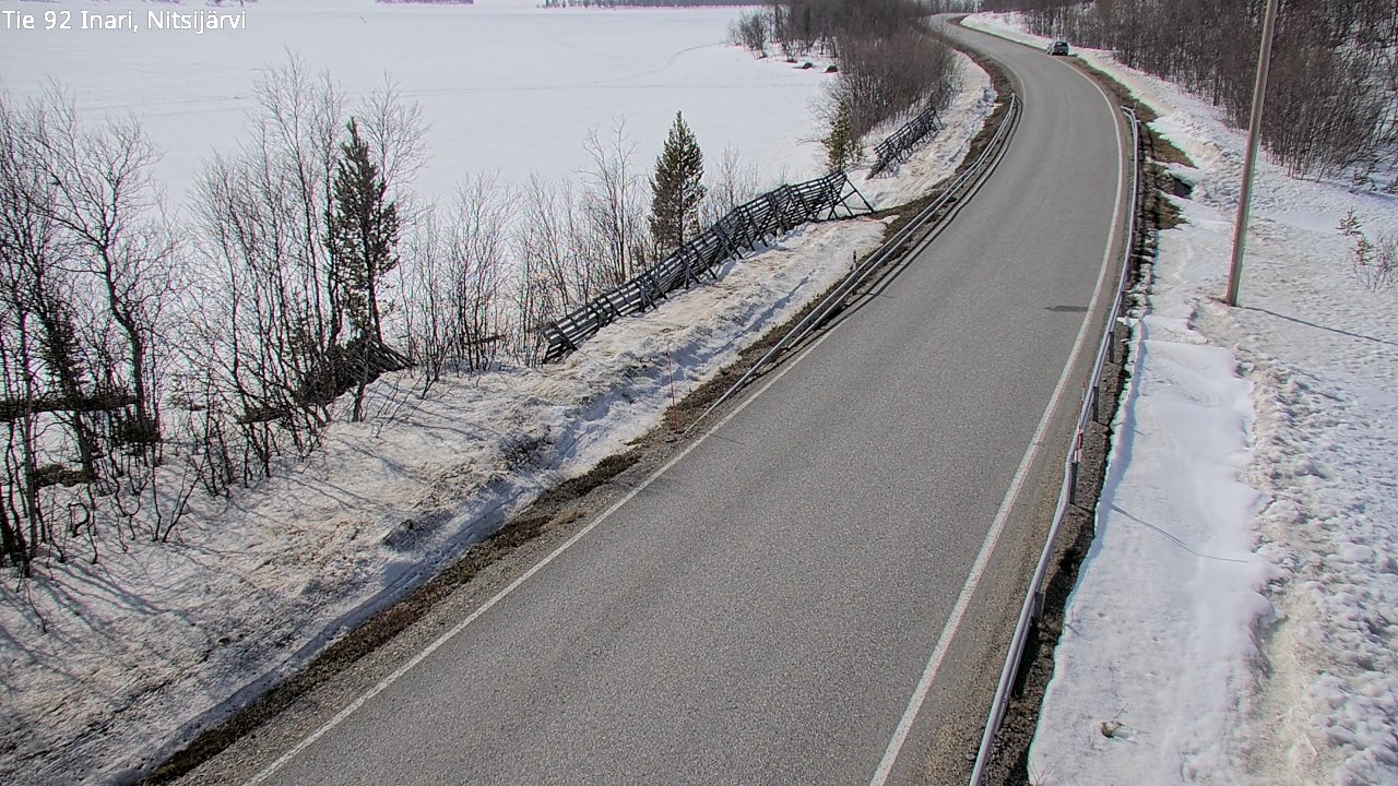Weather Camera Image Väg 92 Enare, Nitsijärvi, Inari, Lappi