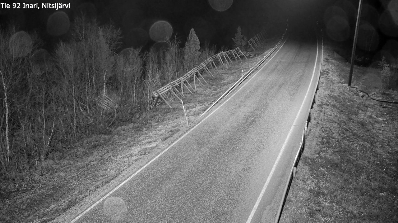 Kelikamerat Kuva Tie 92 Inari, Nitsijärvi, Inari, Lappi