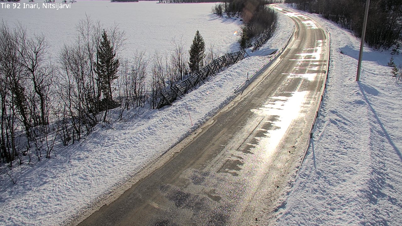 Kelikamerat Kuva Tie 92 Inari, Nitsijärvi, Inari, Lappi