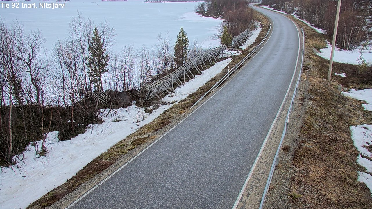 Weather Camera Image Road 92 Inari, Nitsijärvi, Inari, Lappi