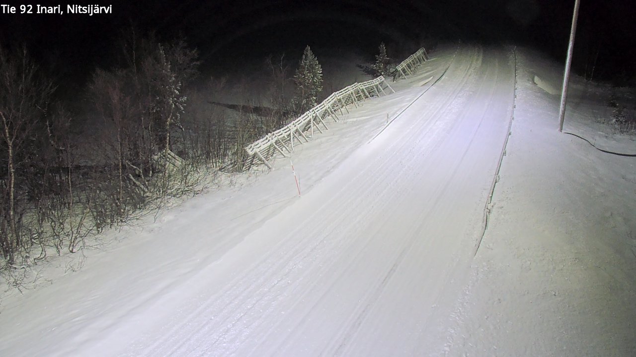 Weather Camera Image Road 92 Inari, Nitsijärvi, Inari, Lappi
