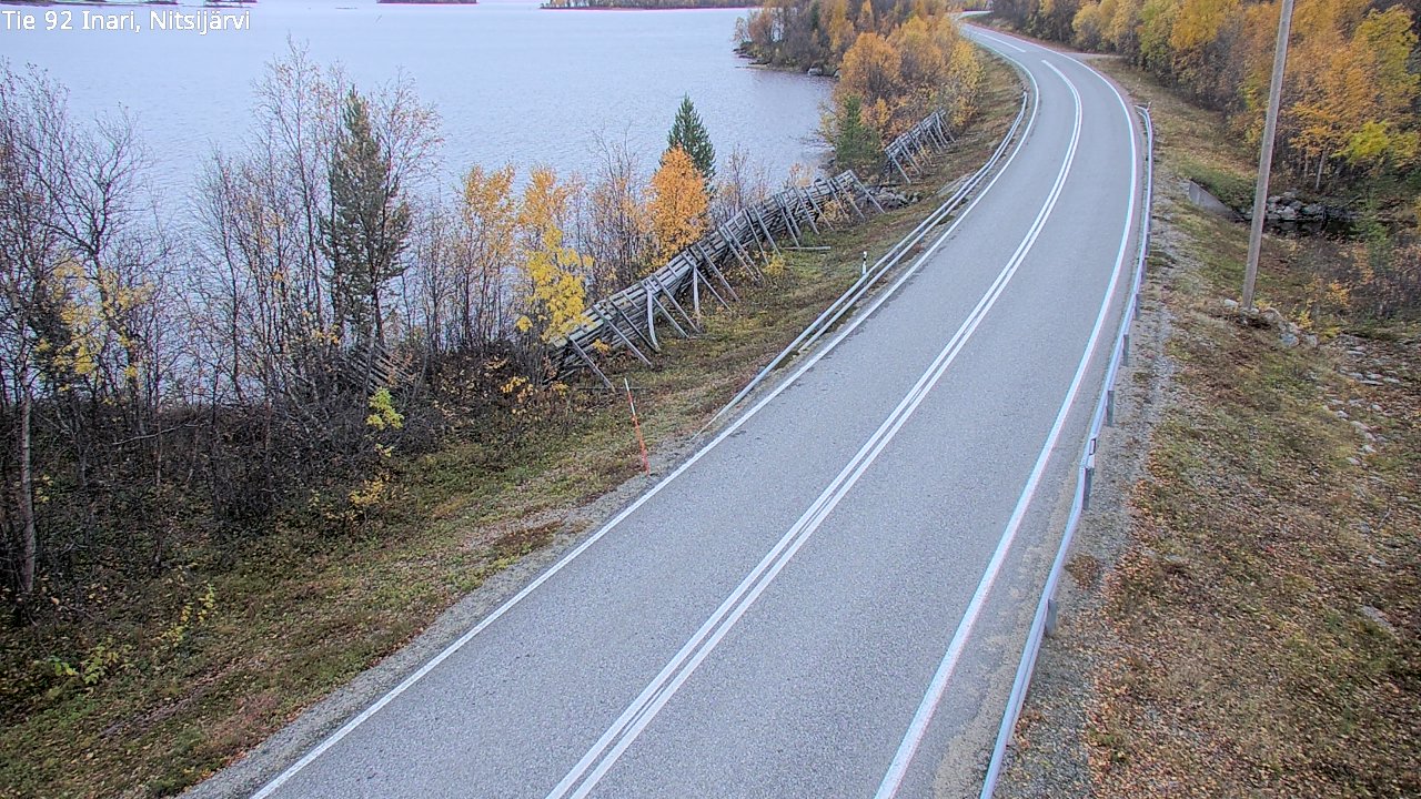 Kelikamerat Kuva Tie 92 Inari, Nitsijärvi, Inari, Lappi