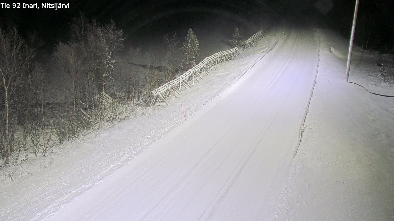 Weather Camera Image Road 92 Inari, Nitsijärvi, Inari, Lappi