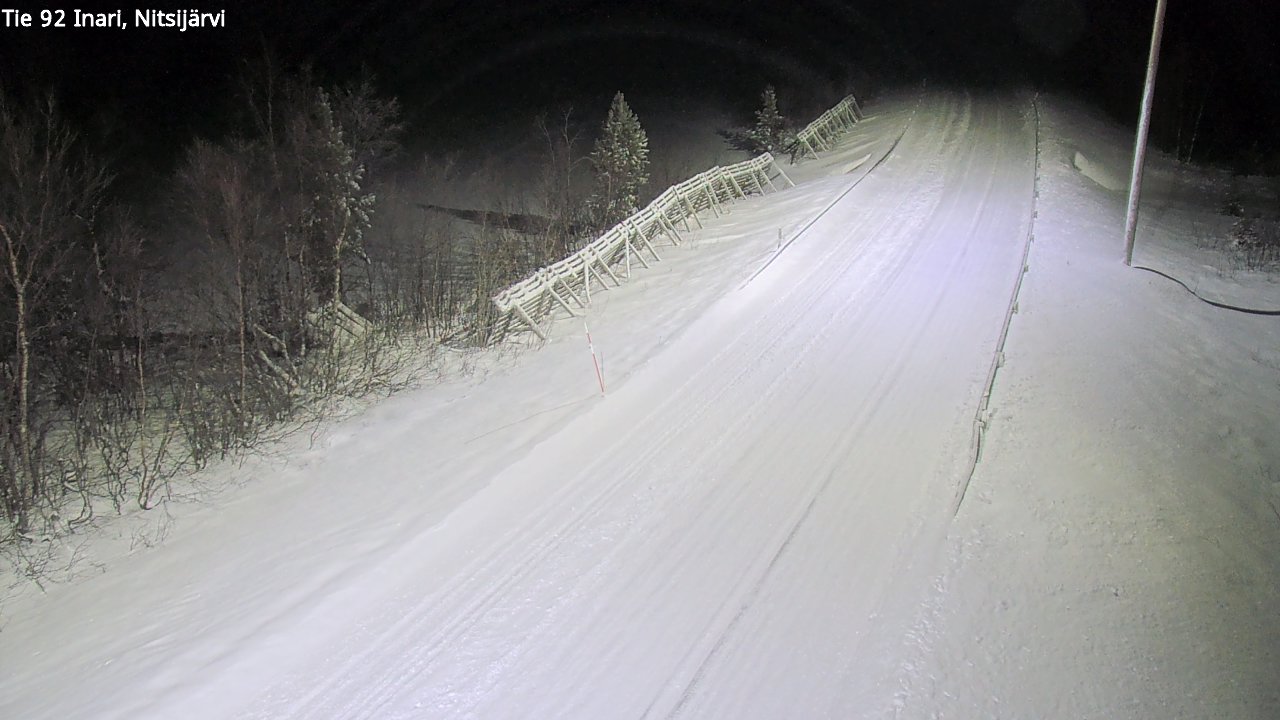 Weather Camera Image Road 92 Inari, Nitsijärvi, Inari, Lappi