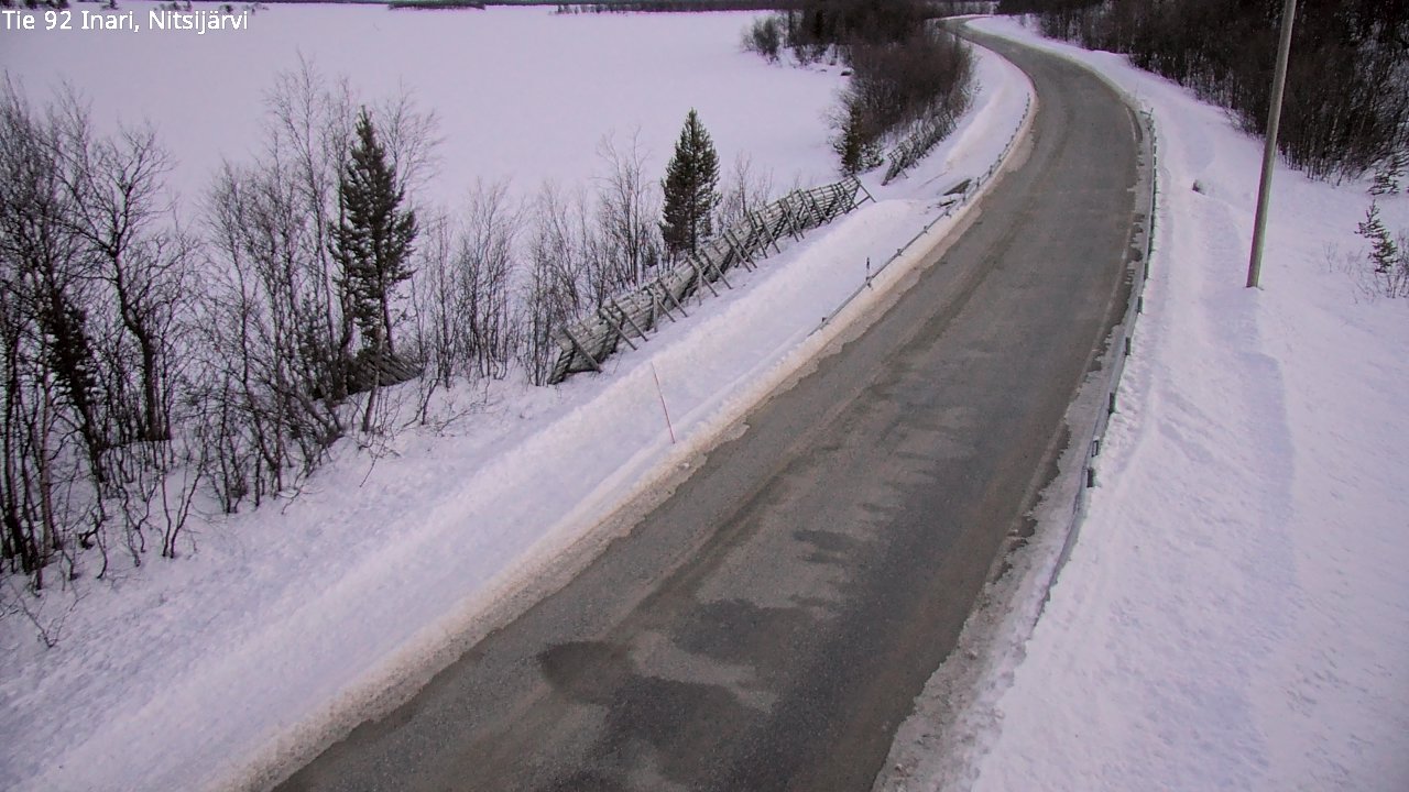 Kelikamerat Kuva Tie 92 Inari, Nitsijärvi, Inari, Lappi