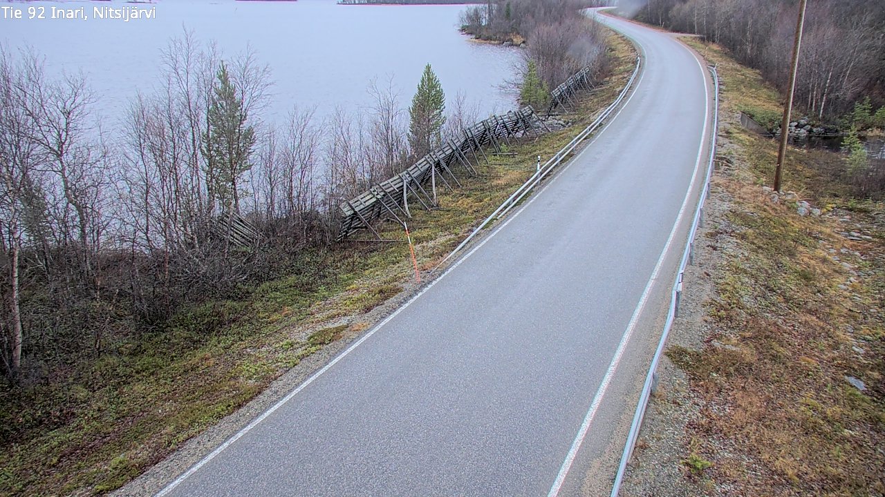 Kelikamerat Kuva Tie 92 Inari, Nitsijärvi, Inari, Lappi