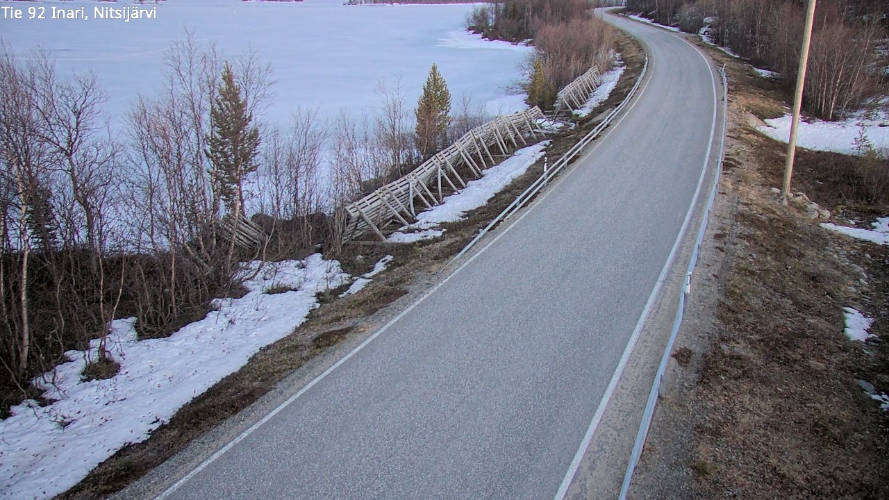 Weather Camera Image Road 92 Inari, Nitsijärvi, Inari, Lappi