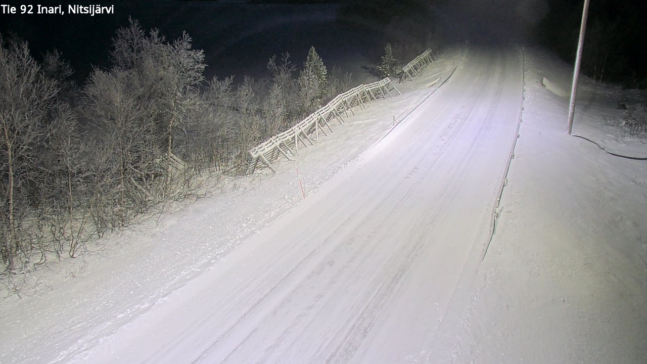Weather Camera Image Väg 92 Enare, Nitsijärvi, Inari, Lappi