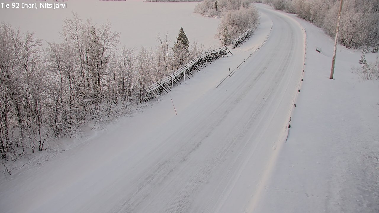 Kelikamerat Kuva Tie 92 Inari, Nitsijärvi, Inari, Lappi