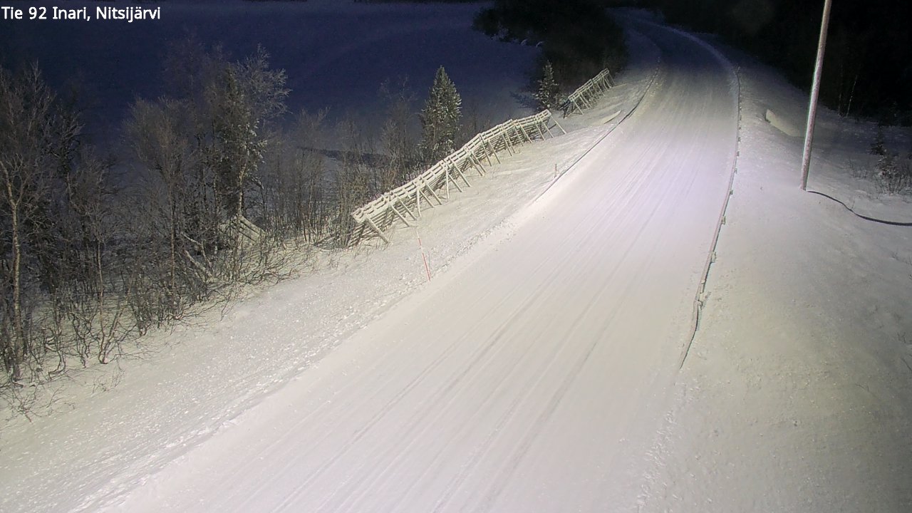 Weather Camera Image Road 92 Inari, Nitsijärvi, Inari, Lappi
