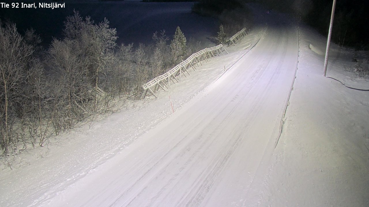 Weather Camera Image Väg 92 Enare, Nitsijärvi, Inari, Lappi