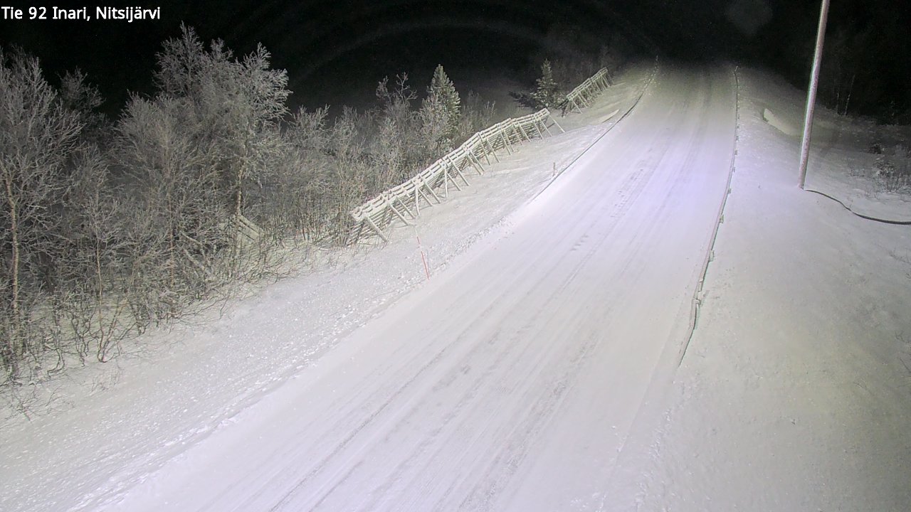 Weather Camera Image Väg 92 Enare, Nitsijärvi, Inari, Lappi