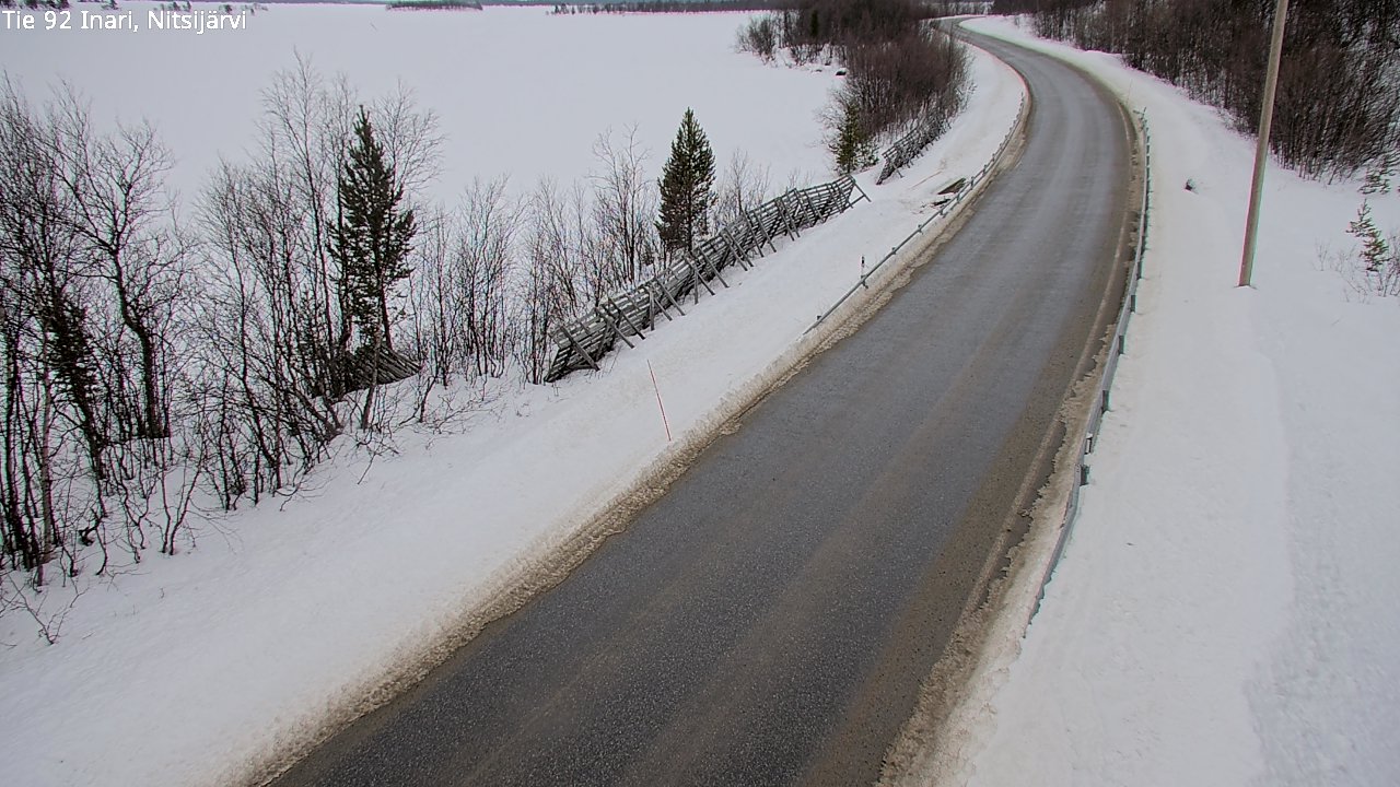 Weather Camera Image Road 92 Inari, Nitsijärvi, Inari, Lappi