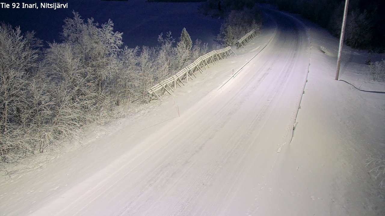 Kelikamerat Kuva Tie 92 Inari, Nitsijärvi, Inari, Lappi