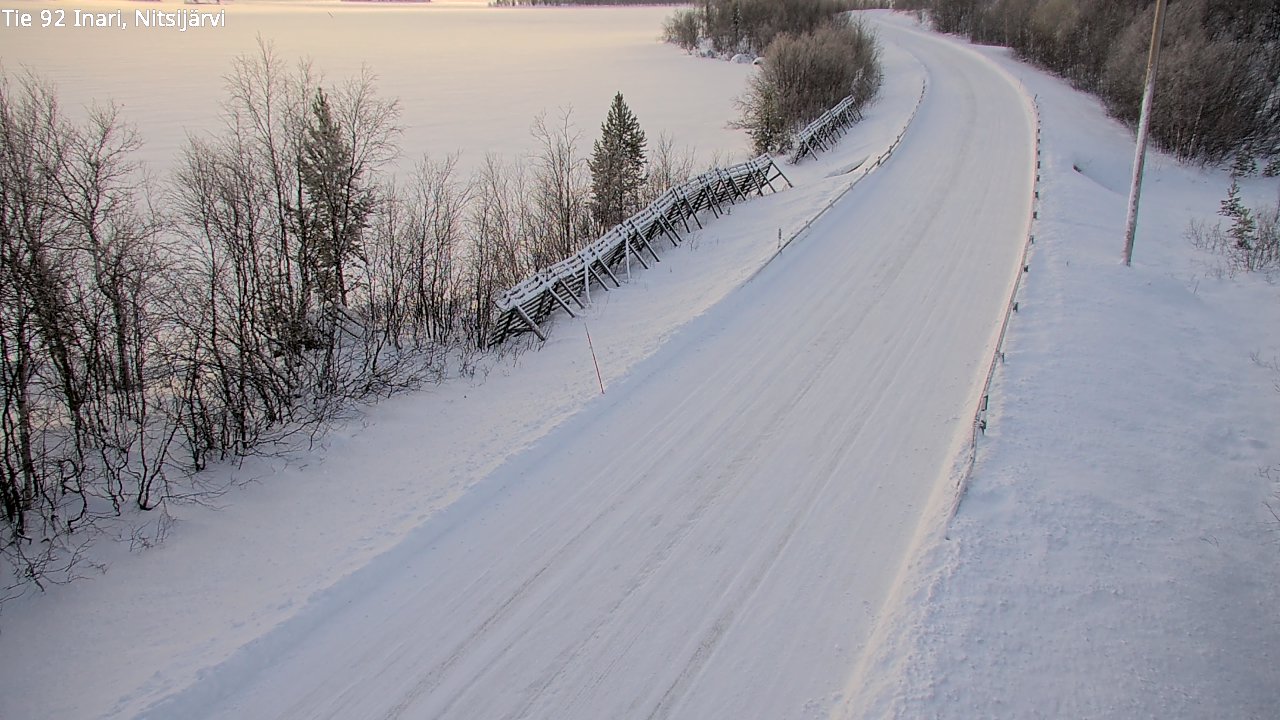 Weather Camera Image Road 92 Inari, Nitsijärvi, Inari, Lappi
