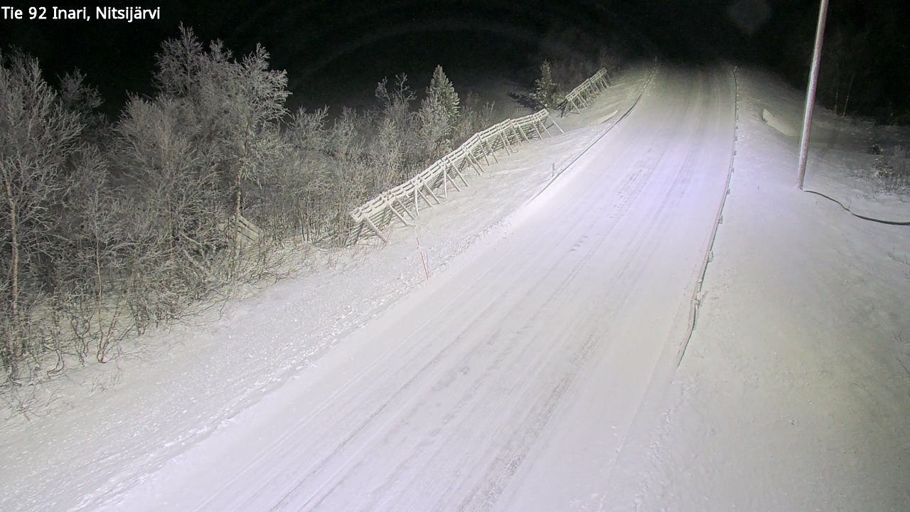 Weather Camera Image Väg 92 Enare, Nitsijärvi, Inari, Lappi