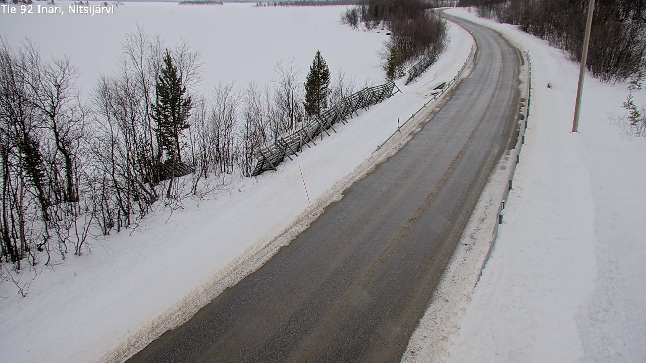 Weather Camera Image Väg 92 Enare, Nitsijärvi, Inari, Lappi