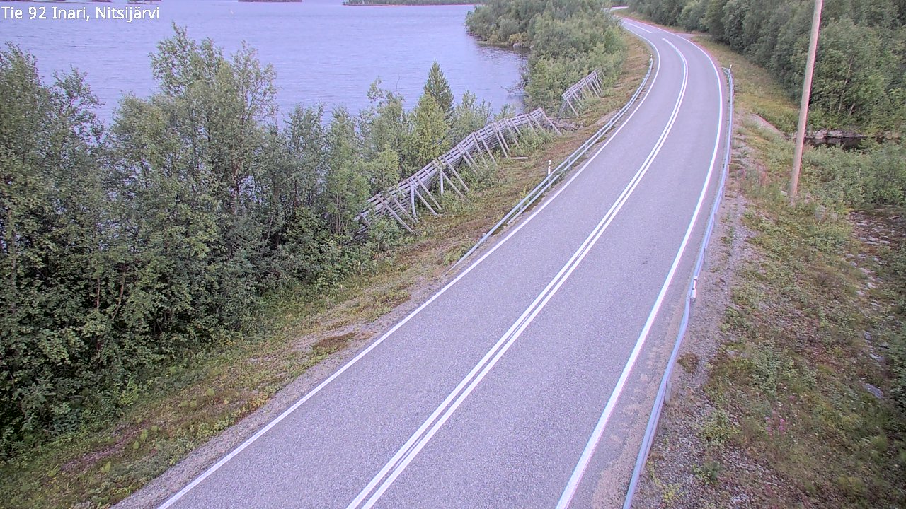 Kelikamerat Kuva Tie 92 Inari, Nitsijärvi, Inari, Lappi