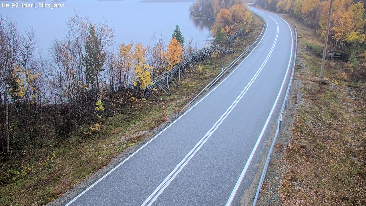 Weather Camera Image Road 92 Inari, Nitsijärvi, Inari, Lappi