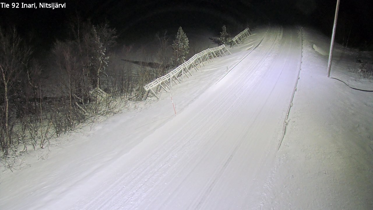 Weather Camera Image Road 92 Inari, Nitsijärvi, Inari, Lappi