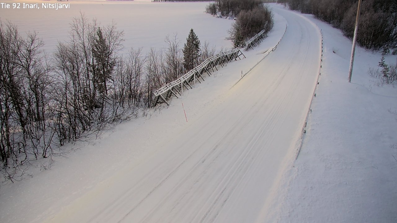Weather Camera Image Road 92 Inari, Nitsijärvi, Inari, Lappi