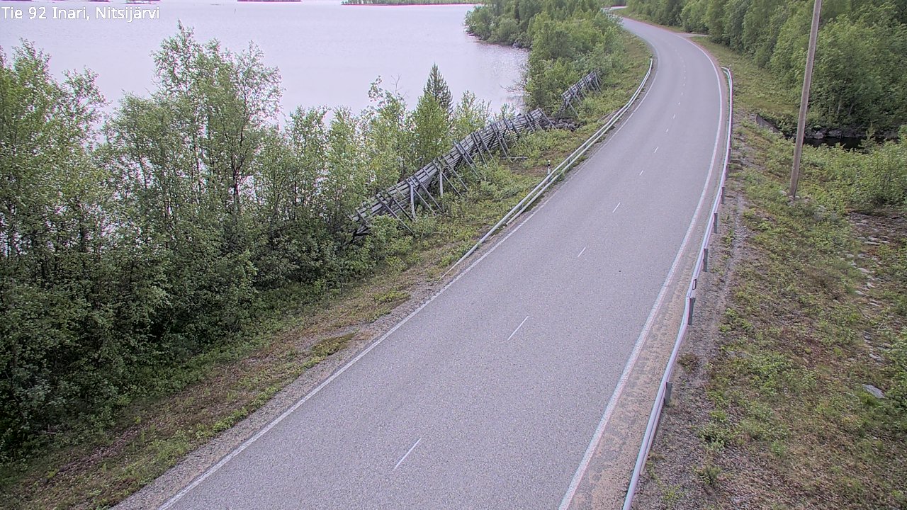 Kelikamerat Kuva Tie 92 Inari, Nitsijärvi, Inari, Lappi