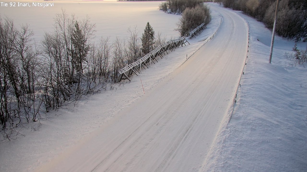 Weather Camera Image Road 92 Inari, Nitsijärvi, Inari, Lappi